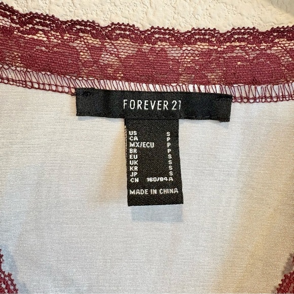 Forever 21 Crop Top Womens Small Plaid Lace Preppy Academia Festival Satin EUC - Picture 4 of 8